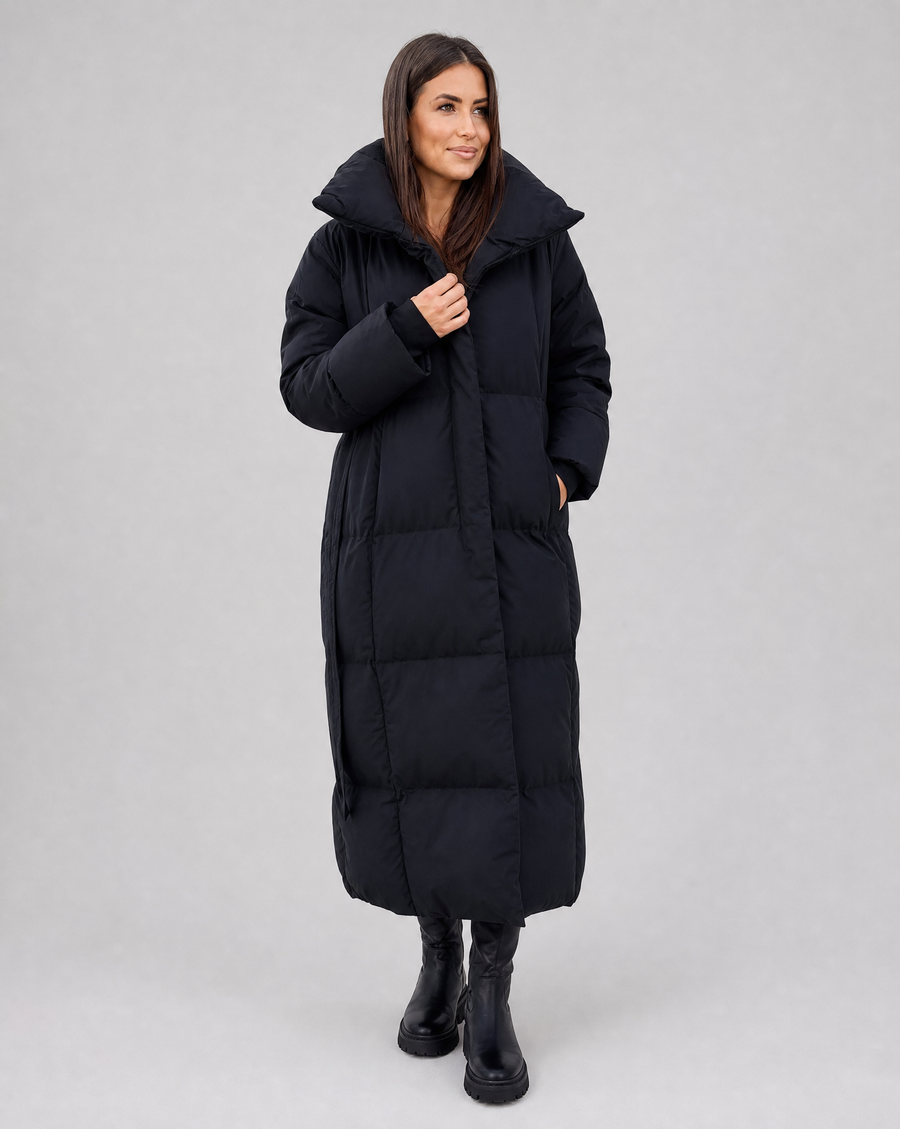 Women's Long Puffer Jacket - Quilted Winter Coat