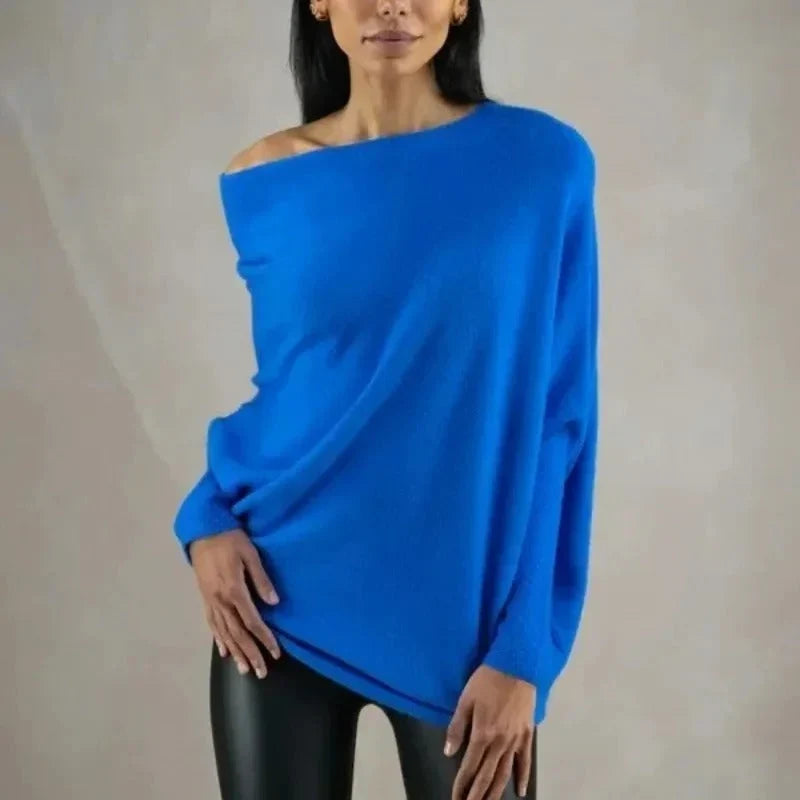 Women's Oversized Off-Shoulder Winter Sweater
