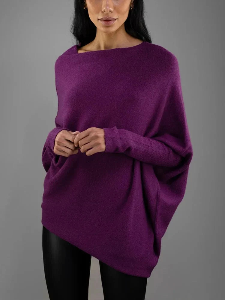 Women's Oversized Off-Shoulder Winter Sweater
