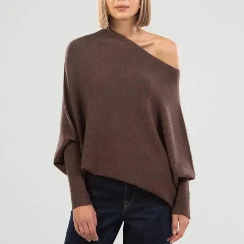 Women's Oversized Off-Shoulder Winter Sweater