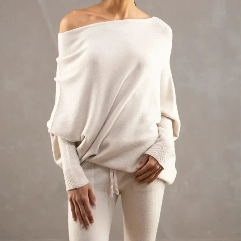 Women's Oversized Off-Shoulder Winter Sweater
