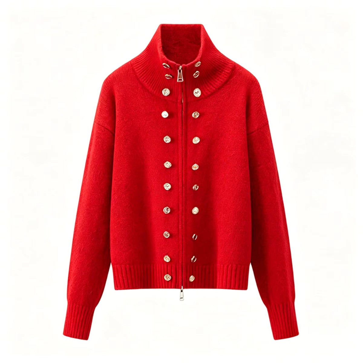 Women's Turtleneck Cardigan Jacket for Cozy Winter Style