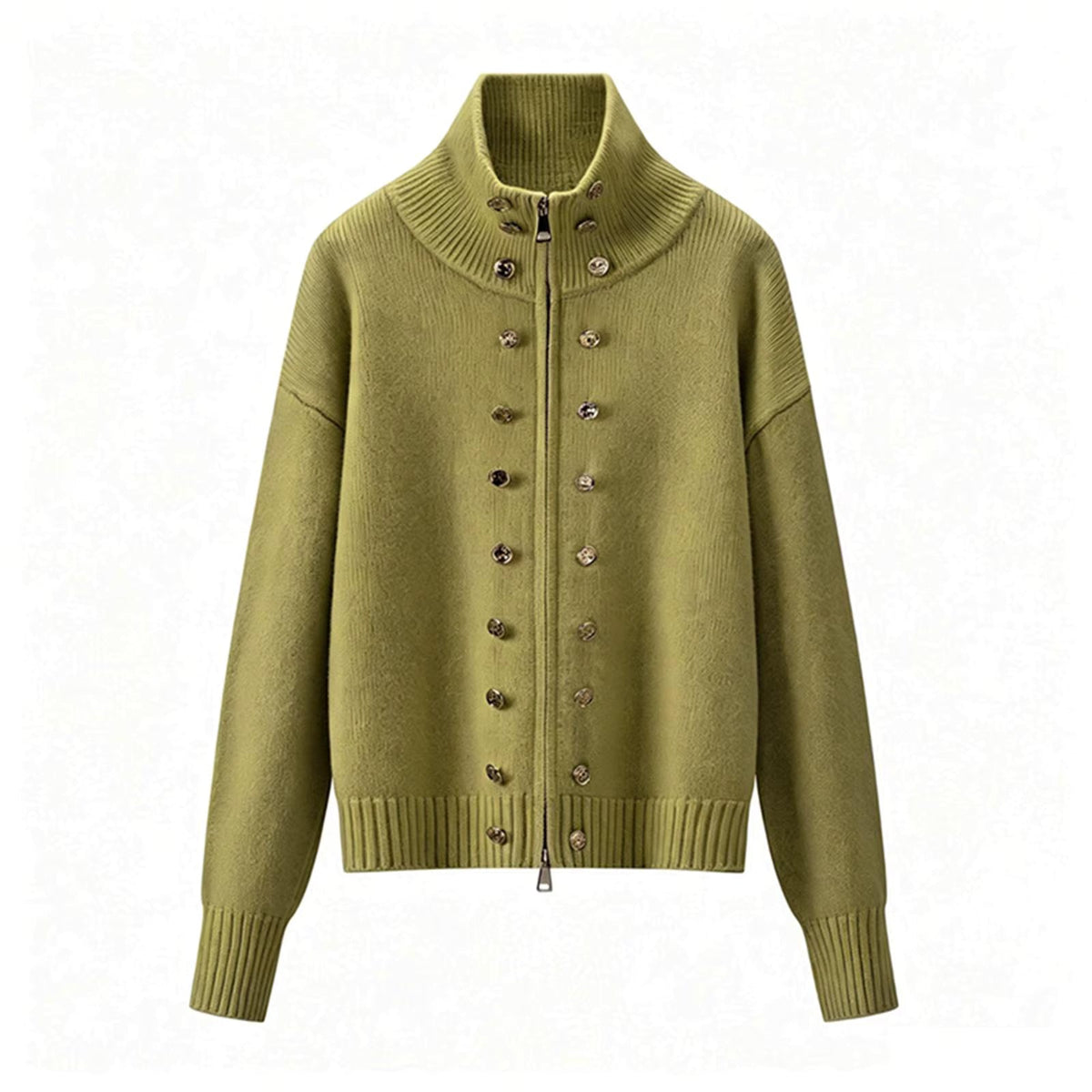Women's Turtleneck Cardigan Jacket for Cozy Winter Style