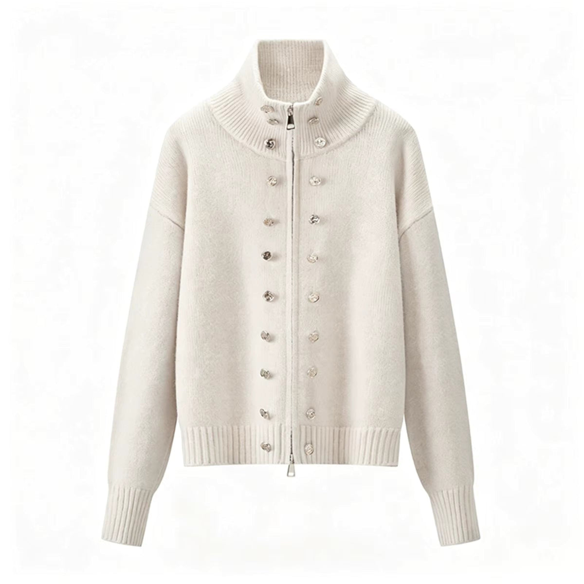 Women's Turtleneck Cardigan Jacket for Cozy Winter Style
