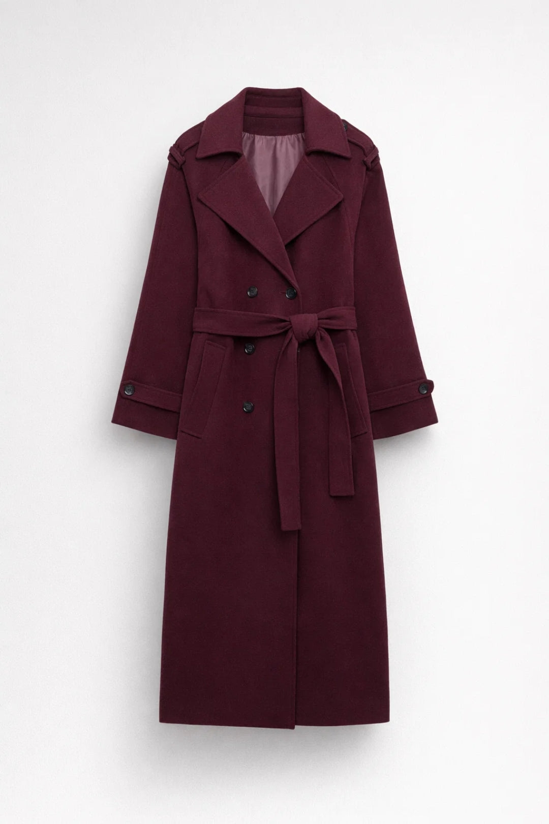 Women's Autumn Coat – Elegant Fitted Design with Belt