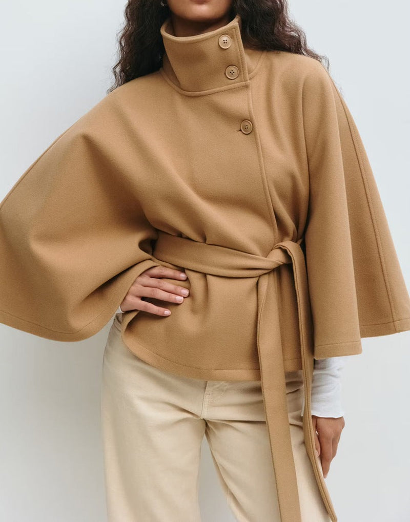 Women's Batwing Sleeve Belted Coat