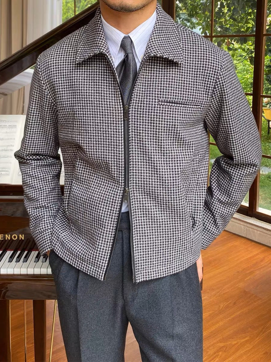 Men's Houndstooth Smart Casual Jacket