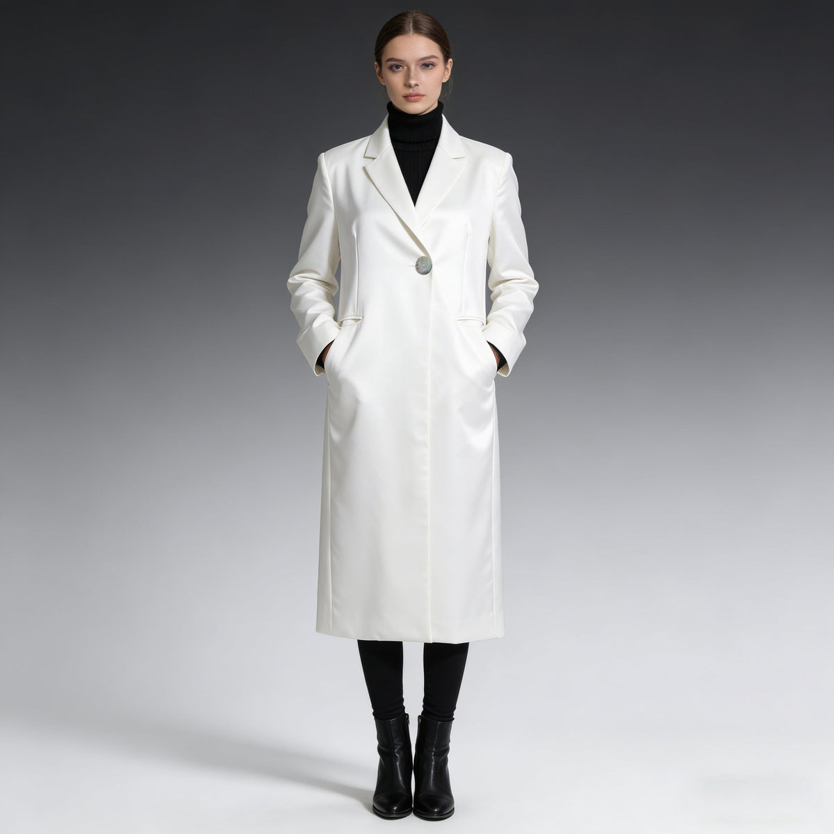 Women's Blazer-Style Trench Coat for Commuting