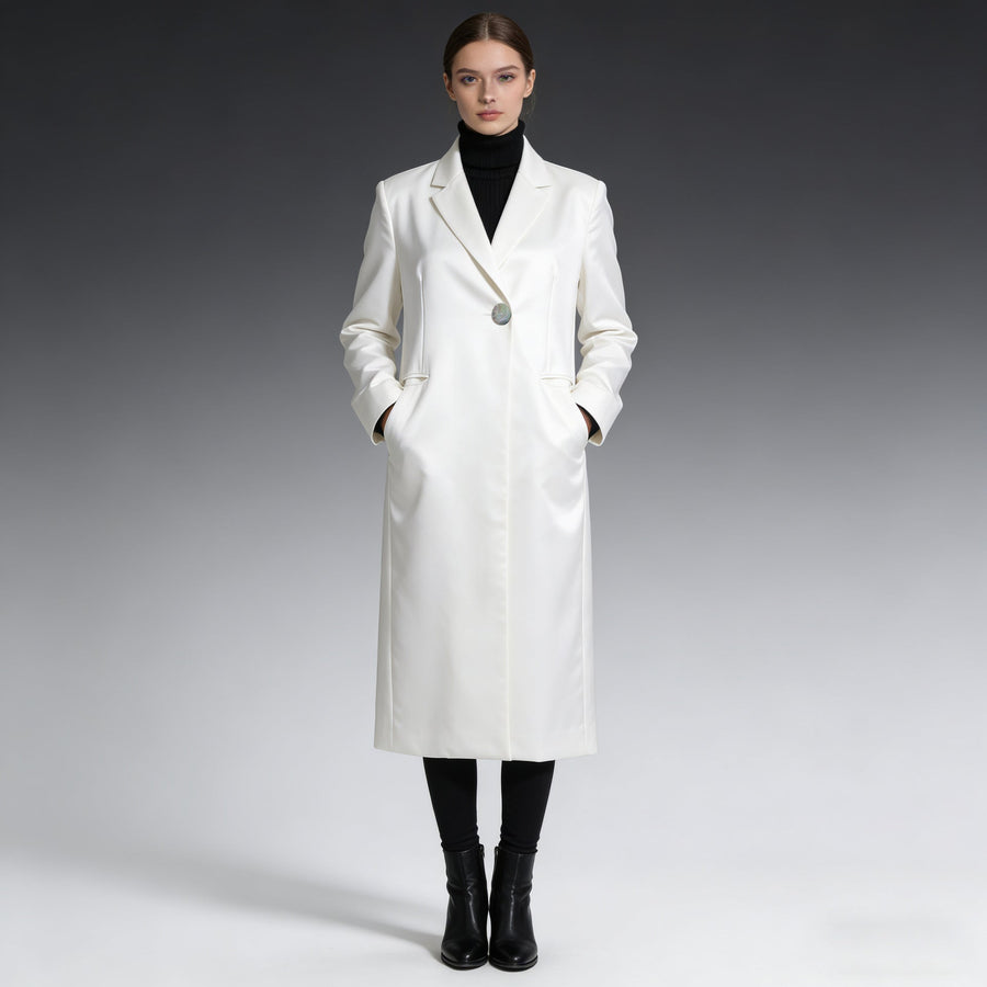 Women's Blazer-Style Trench Coat for Commuting