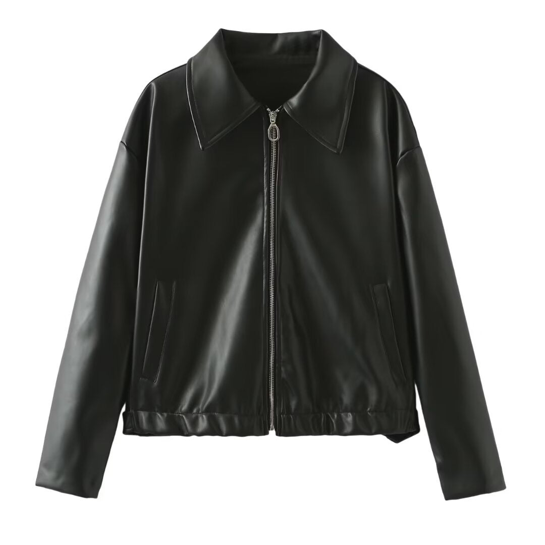 Women's Casual Long Sleeve Zipper Jacket