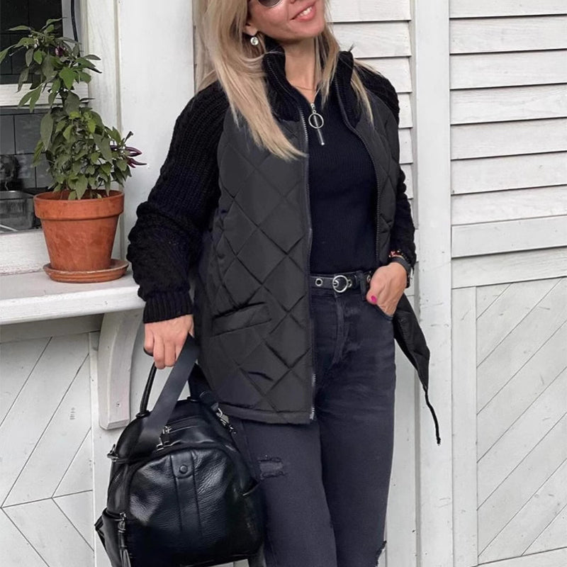 Women's Stand Collar Zipper Jacket