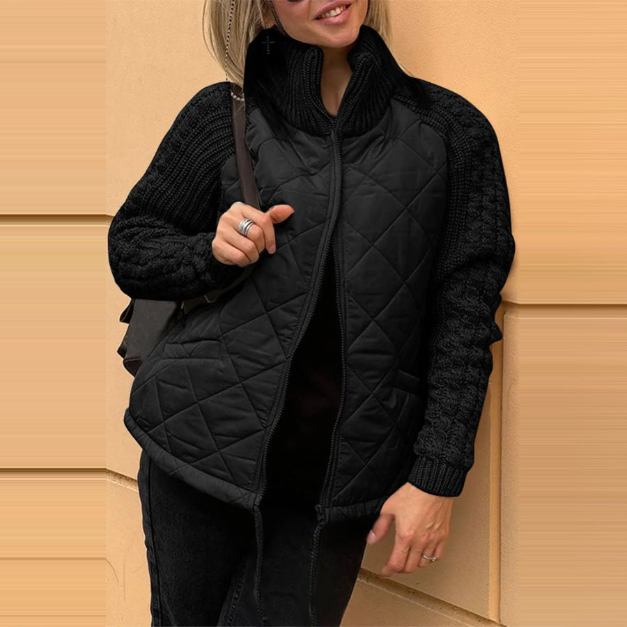 Women's Stand Collar Zipper Jacket