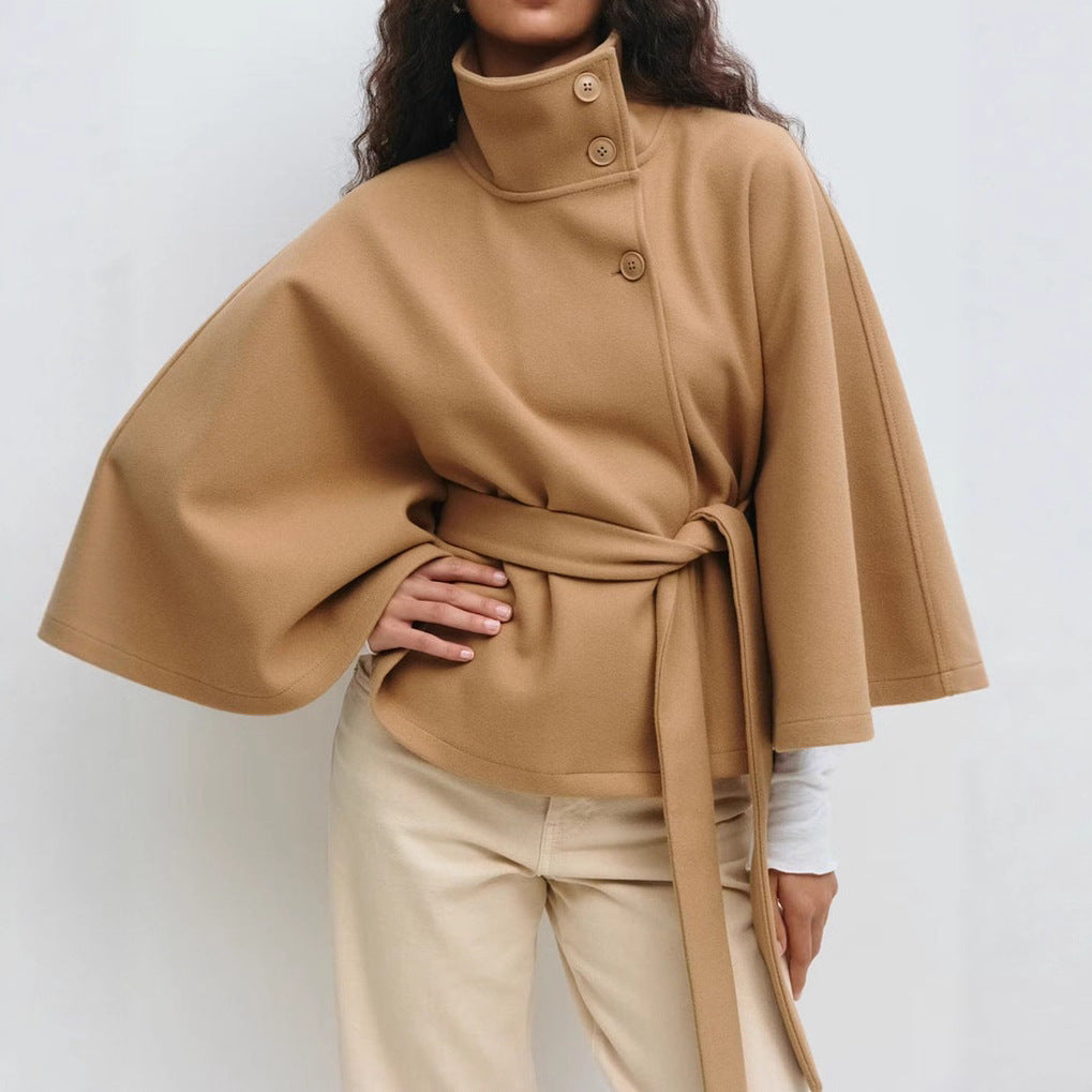 Women's Batwing Sleeve Belted Coat