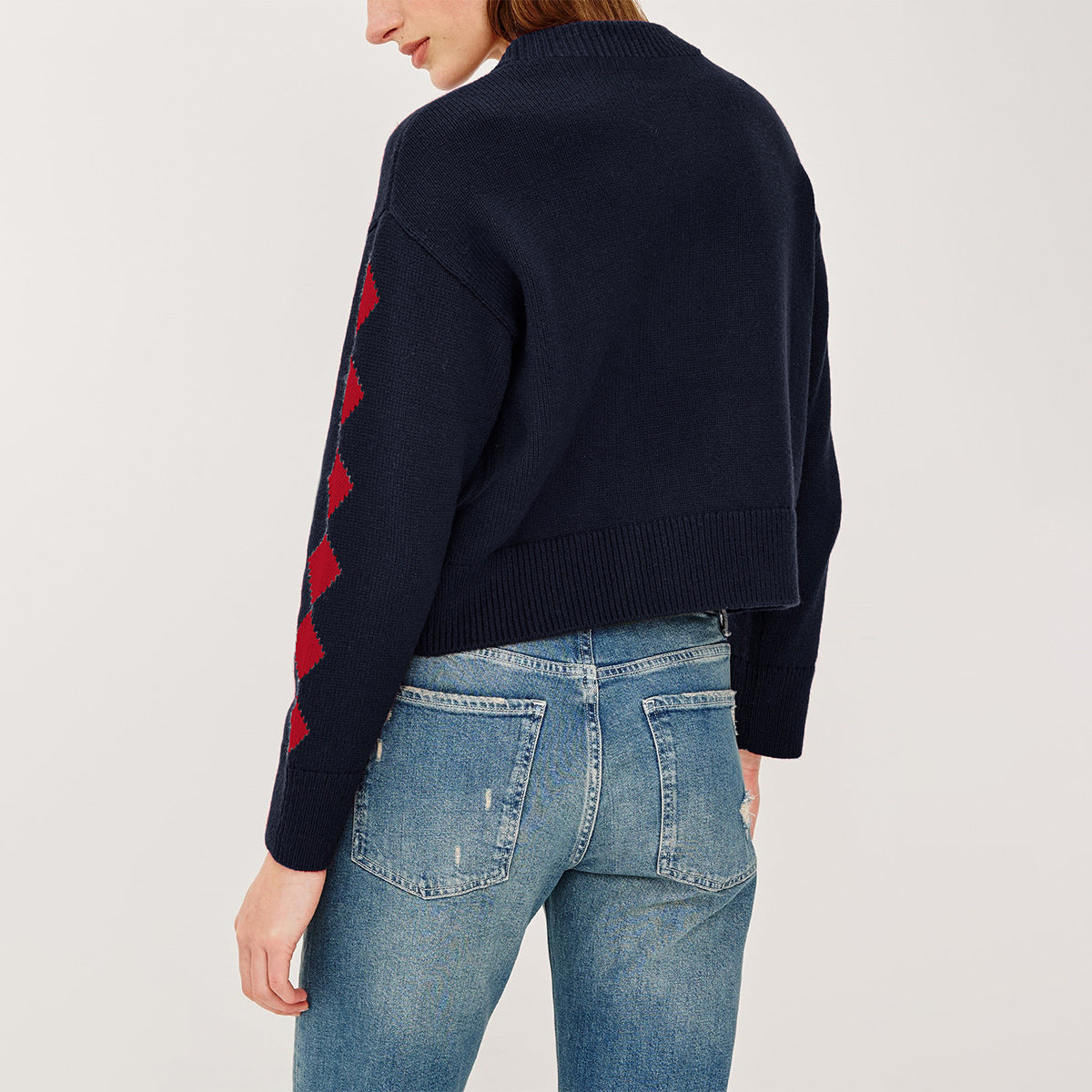 Women's Retro Jacquard Knitted Cardigan