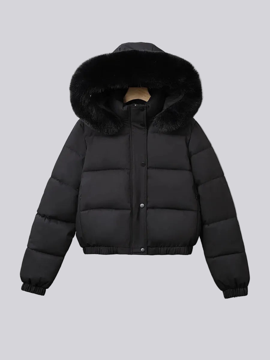 Women's Cropped Puffer Winter Jacket