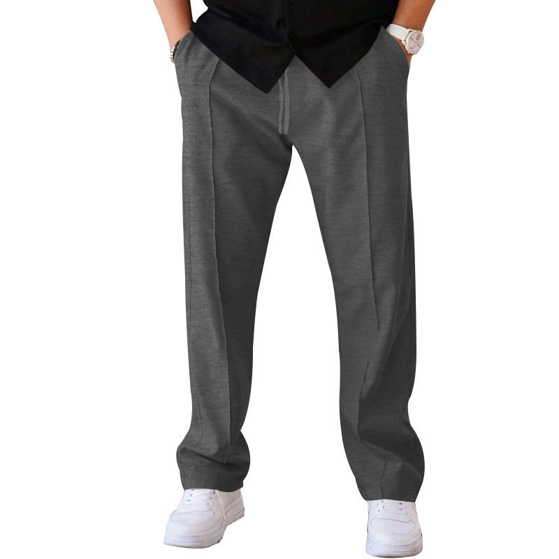 Men's Casual Loose Straight Pants with Drawstring