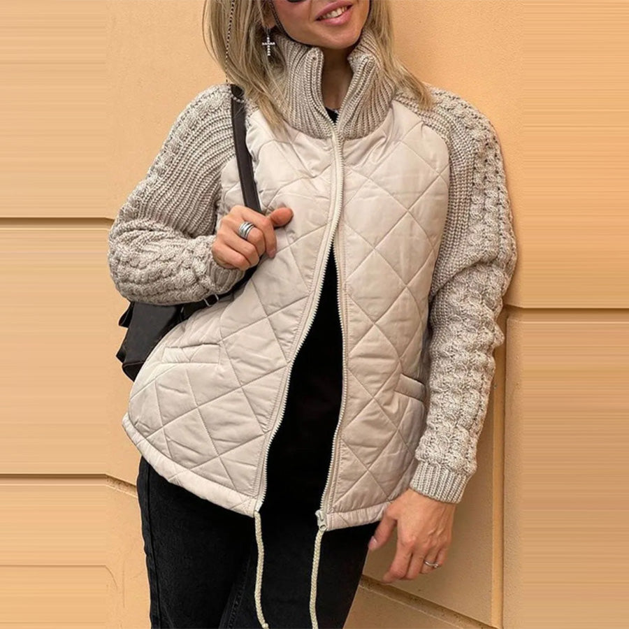 Women's Stand Collar Zipper Jacket