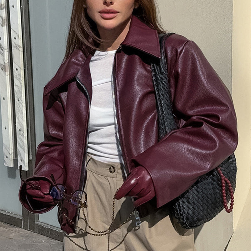 Women's Casual Long Sleeve Zipper Jacket