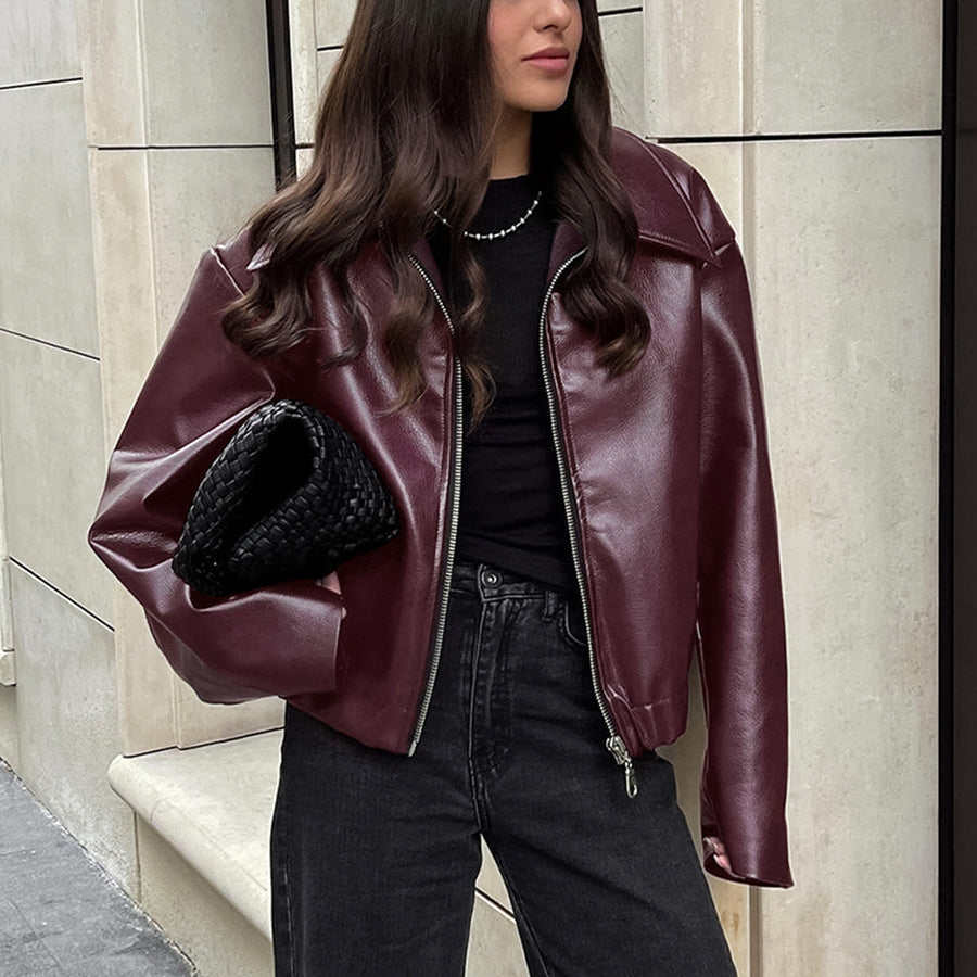 Women's Casual Long Sleeve Zipper Jacket