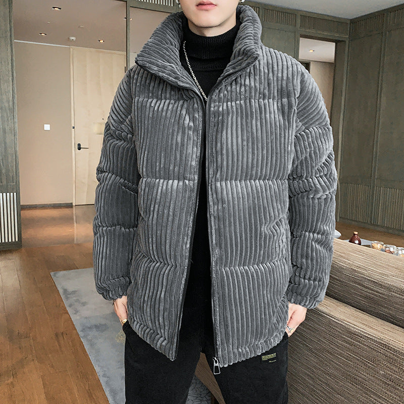 Men's Corduroy Puffer Winter Jacket