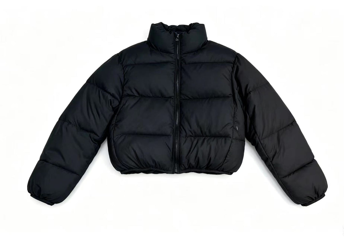 Women's Stand-Collar Cropped Puffer Jacket