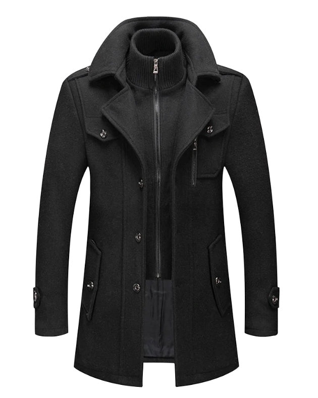 Men's Classic Trench Coat With Double Closure