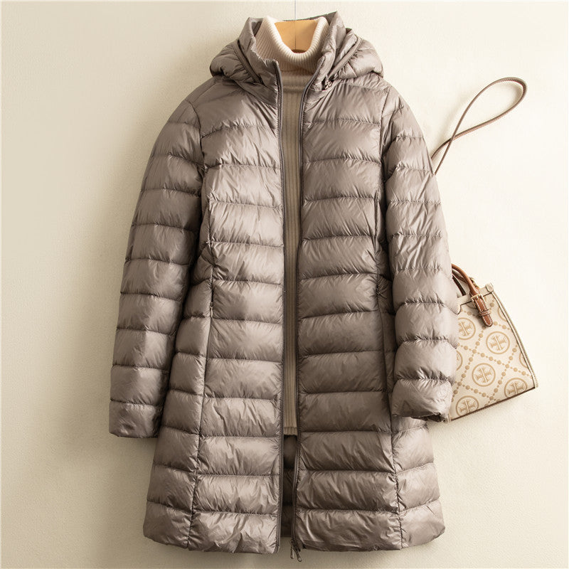 Women's Lightweight Detachable Hat Down Jacket
