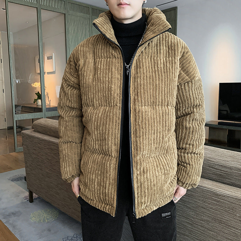 Men's Corduroy Puffer Winter Jacket