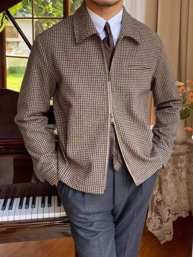 Men's Houndstooth Smart Casual Jacket