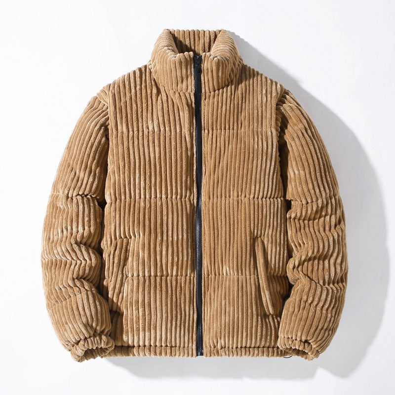 Men's Corduroy Puffer Winter Jacket