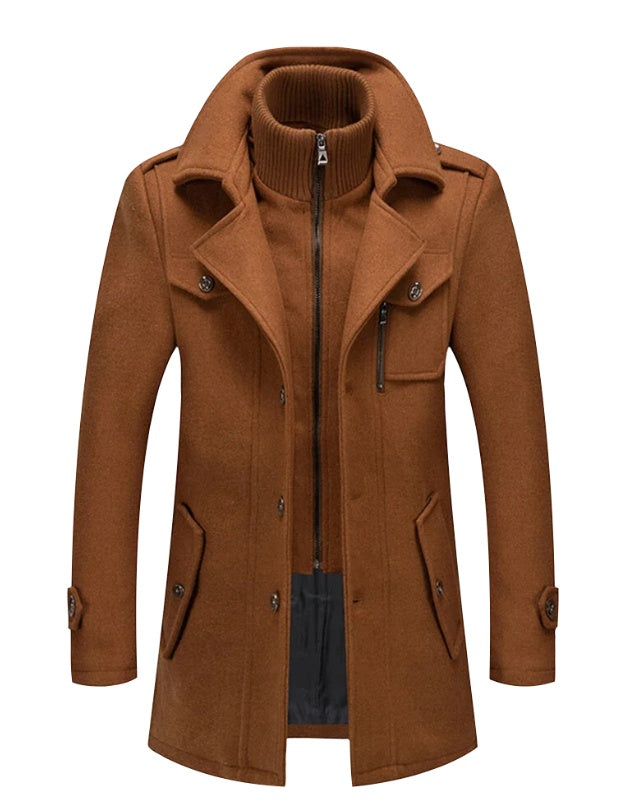 Men's Classic Trench Coat With Double Closure
