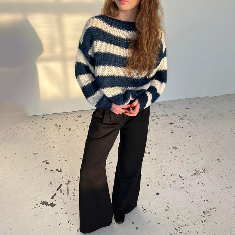 Women's Loose Striped Sweater