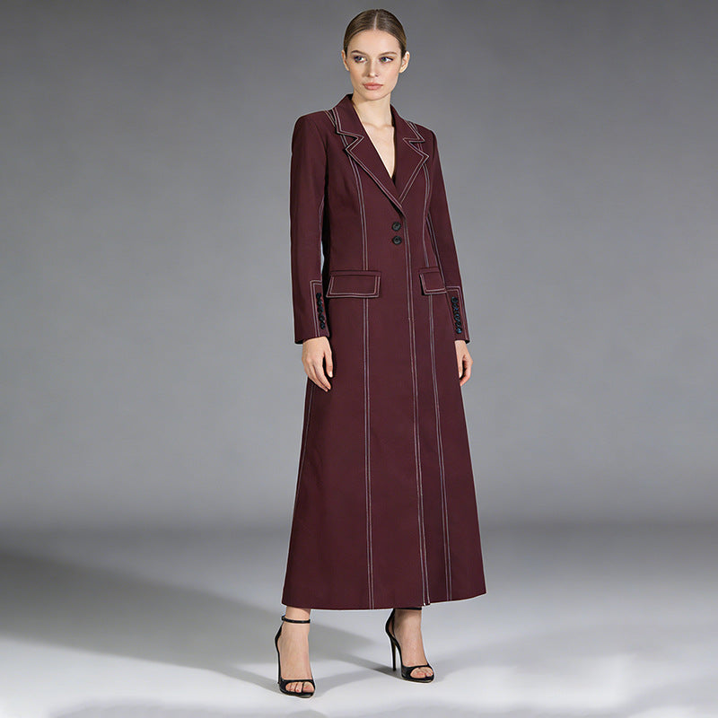 Women's Long-Sleeve Trench Coat