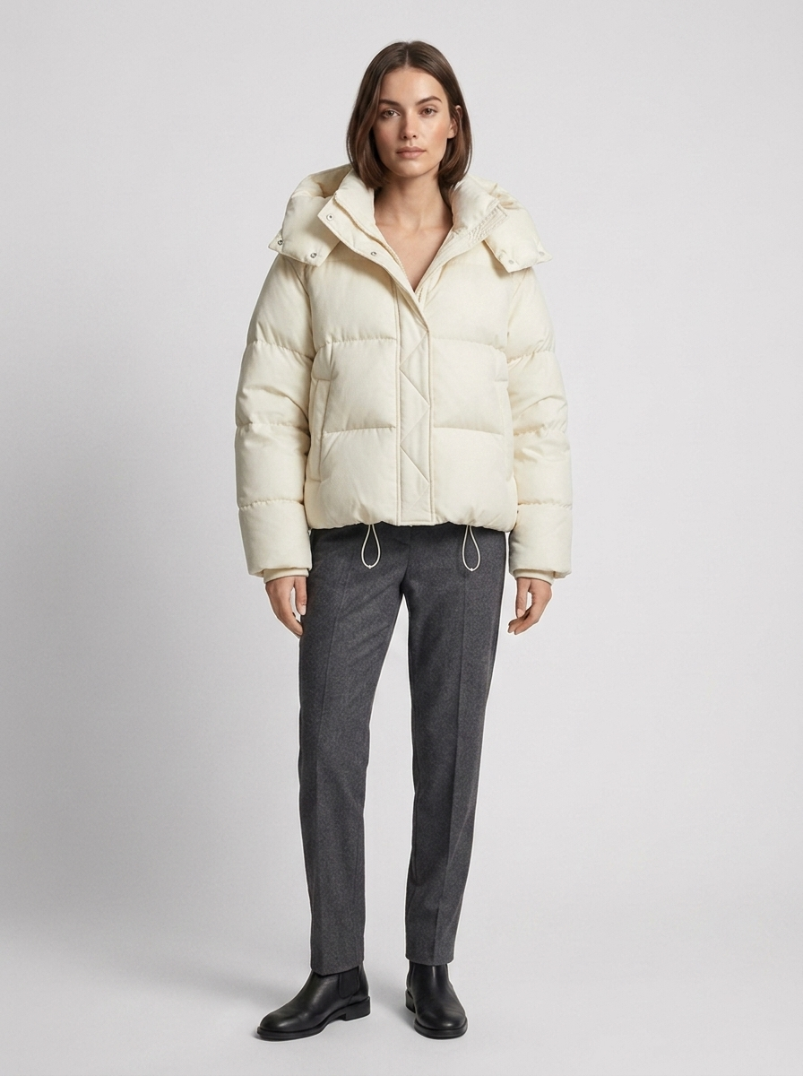 Women's Puffer Jacket – Oversized Hooded Design