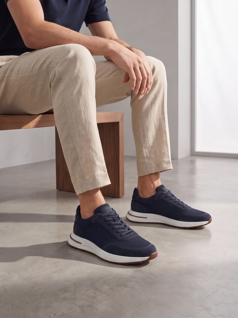 Men's Lightweight Suede Casual Trainers for Everyday Wear