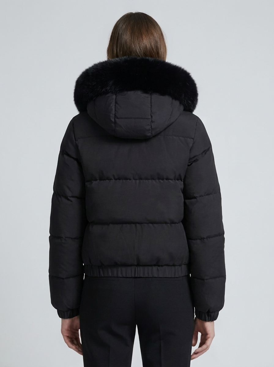 Women's Cropped Puffer Winter Jacket