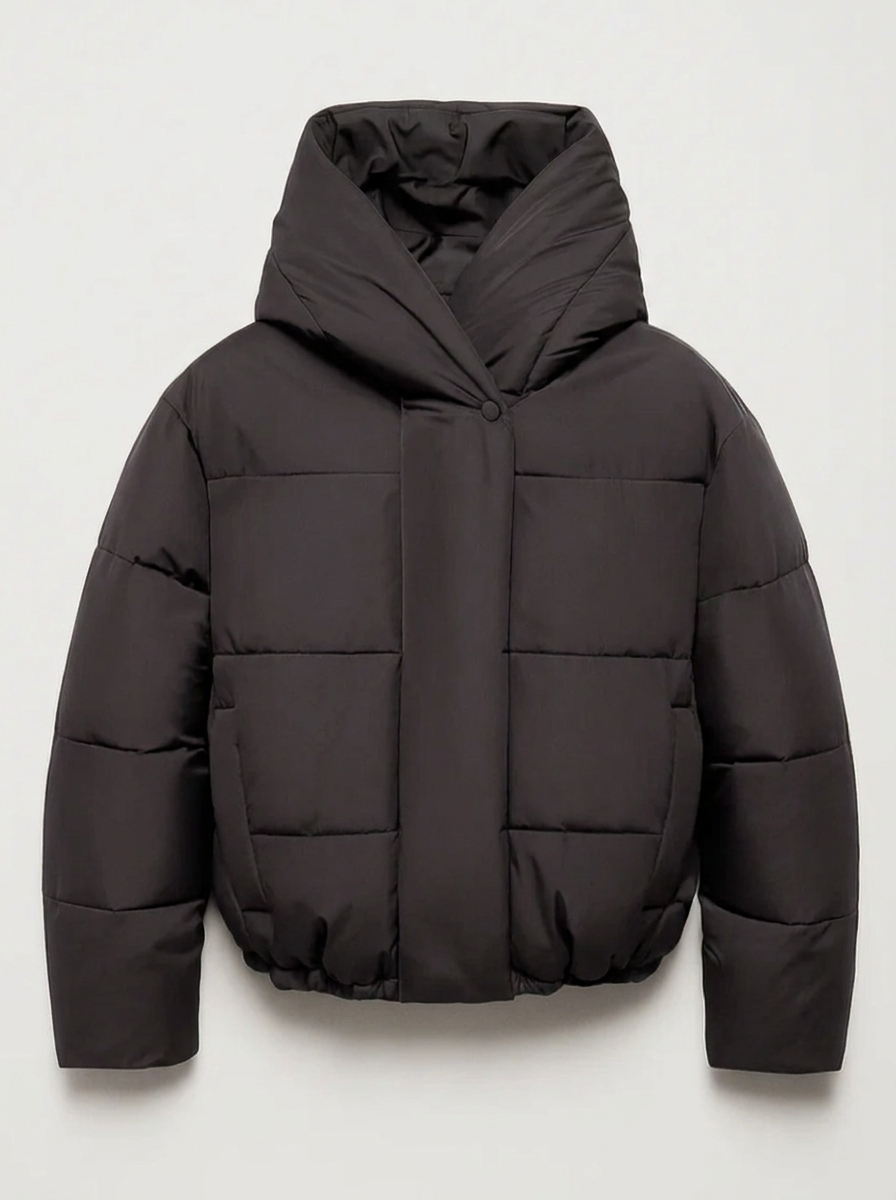 Women's Puffer Jacket – Stylish Short Design with Hood