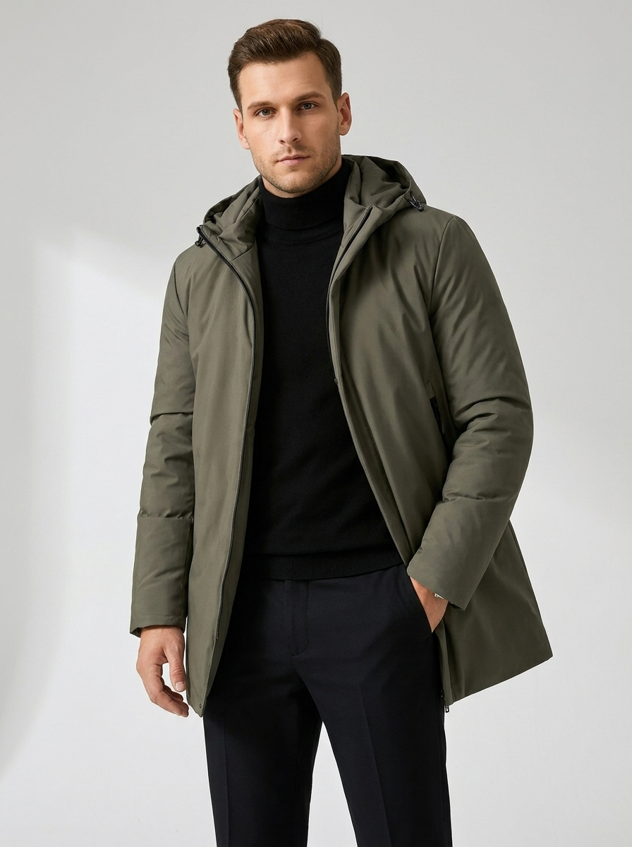 Men's Parka Jacket – Water-Repellent Design for Stylish Cold Weather Protection