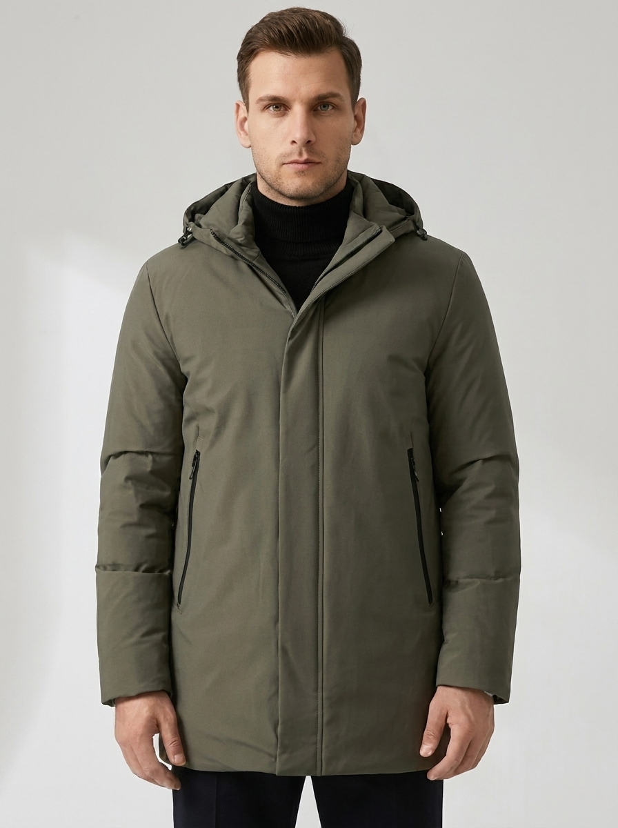 Men's Parka Jacket – Water-Repellent Design for Stylish Cold Weather Protection