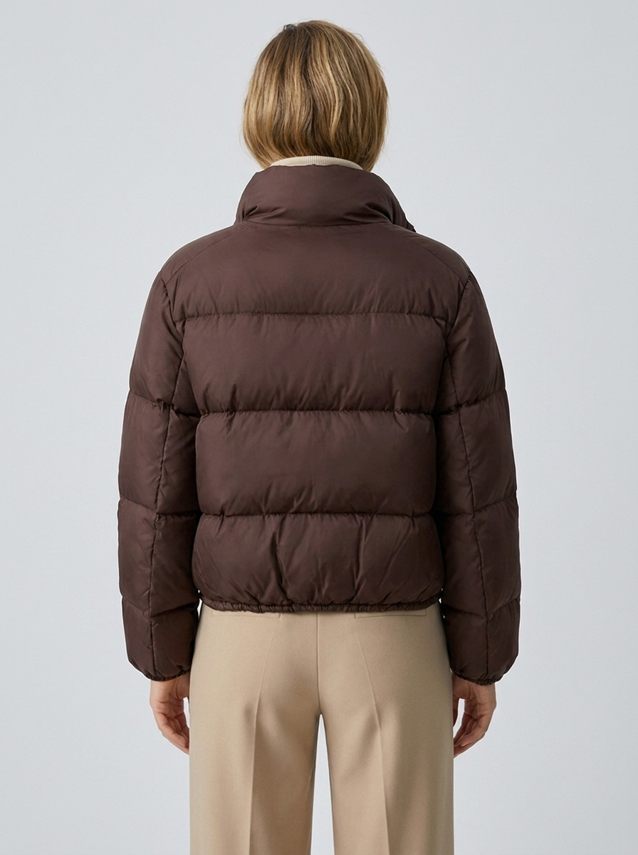 Women's Puffer Jacket - Short Winter Coat