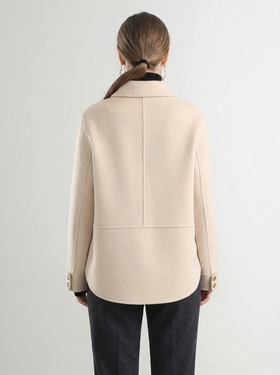 Women's Casual Wool Coat - Elegant Winter Coat