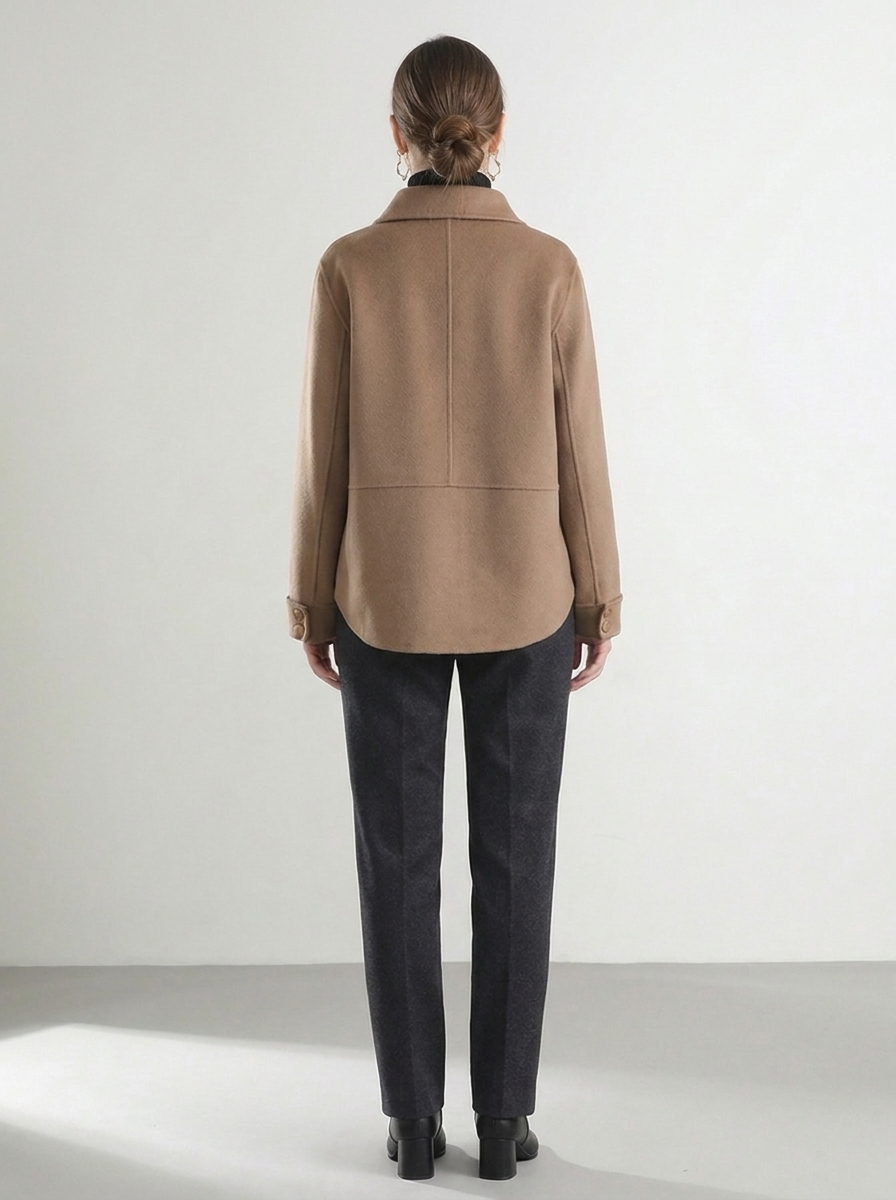 Women's Casual Wool Coat - Elegant Winter Coat