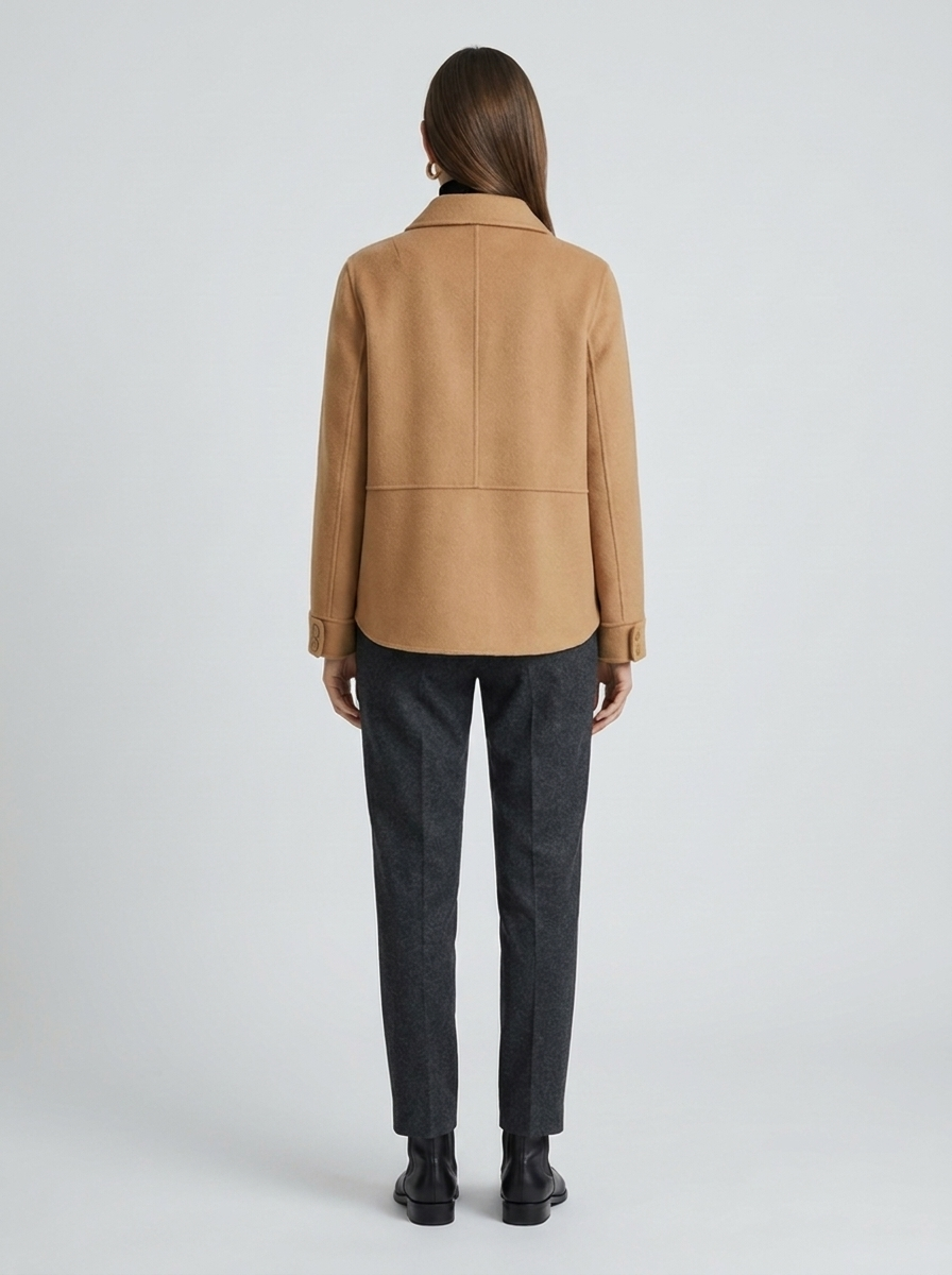 Women's Casual Wool Coat - Elegant Winter Coat