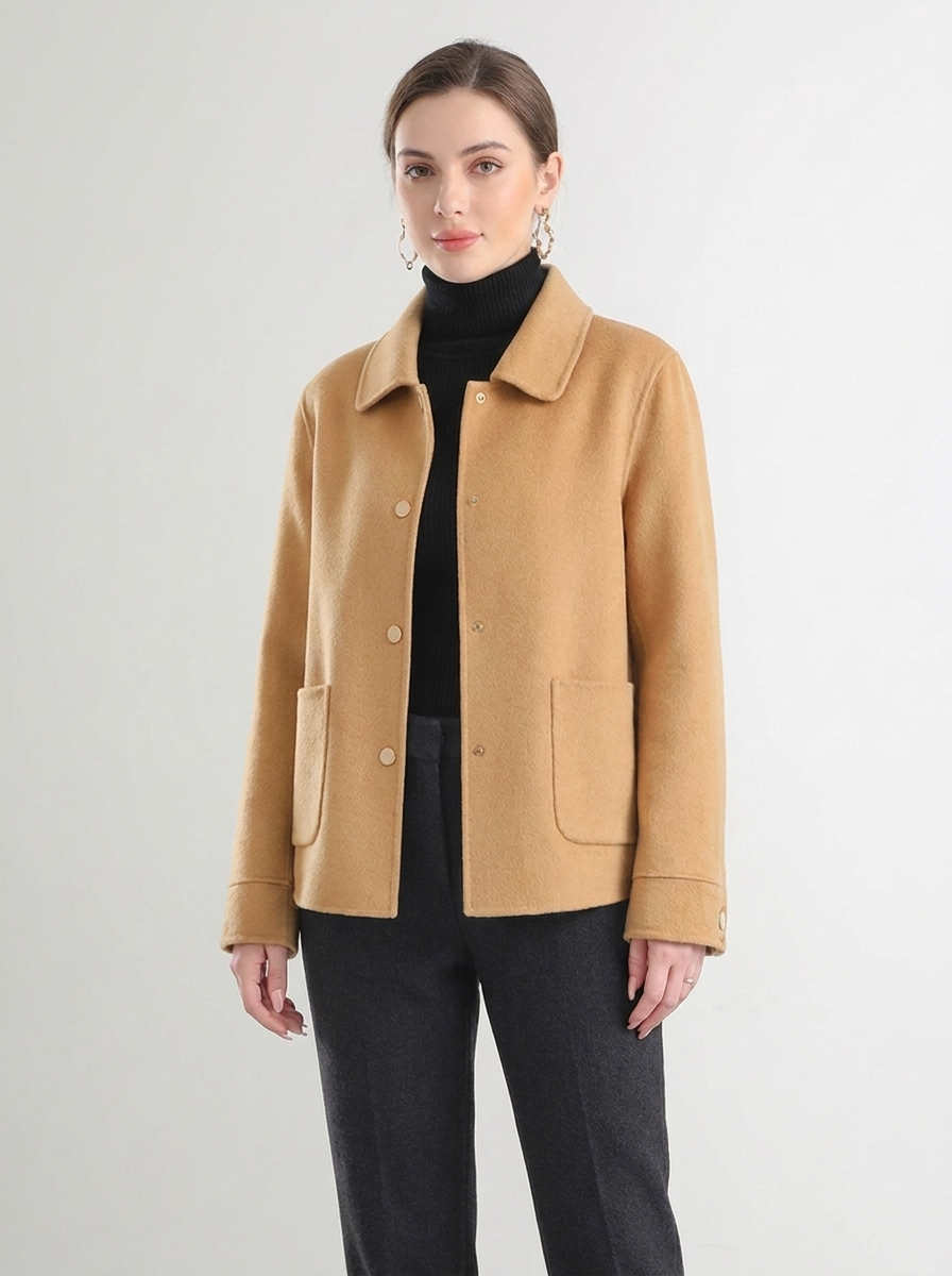 Women's Casual Wool Coat - Elegant Winter Coat